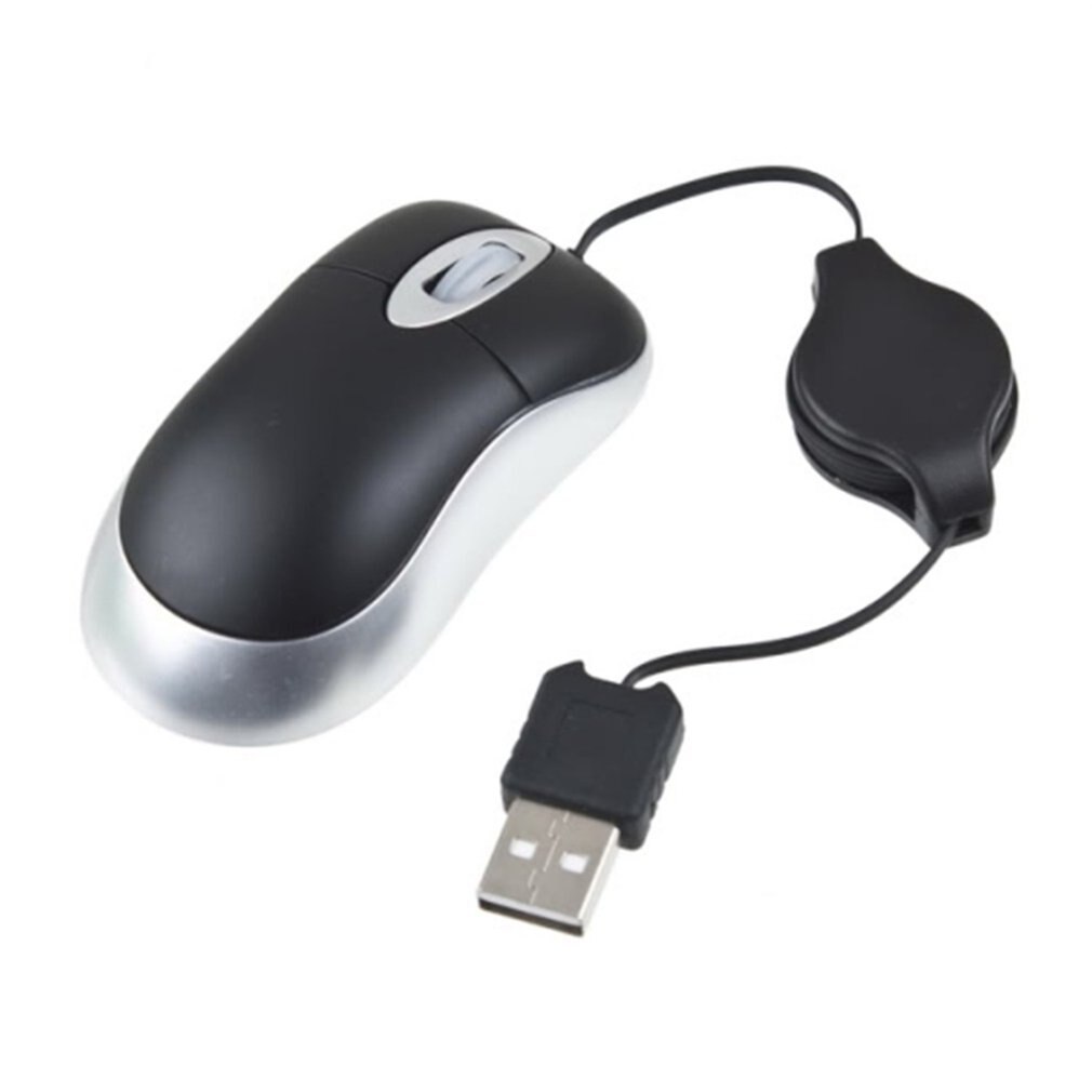 1pc USB Optical Scroll Retractable Slim Mouse for Laptop PC StoreHot