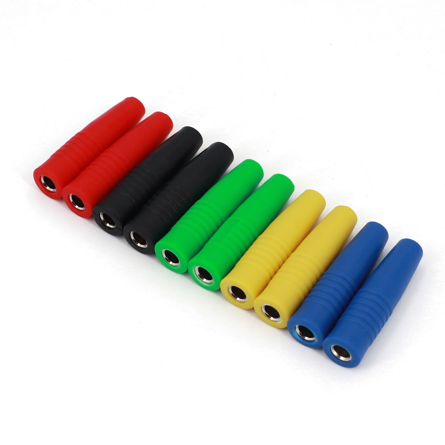 10Pcs Brass 4mm Insulated Banana Female Jack Plug Wire Solder Connector: 2Pcs x 5 Colors