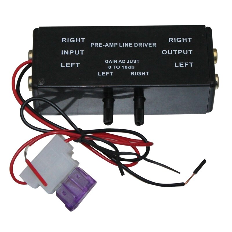 Nueva entrada Rca negra/salida ajustable Pac Turbo 1 línea de controlador amplificador de señal adaptador de refuerzo para barco de coche: Default Title
