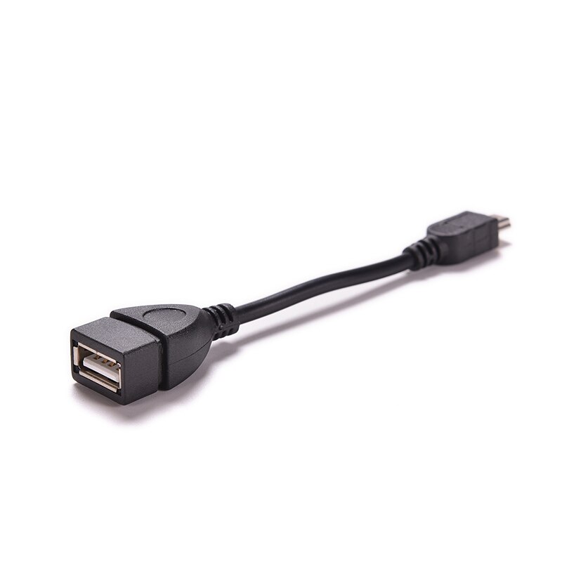 Mini 5p macho A USB 2,0 tipo A hembra Jack adaptador de host OTG Cable corto
