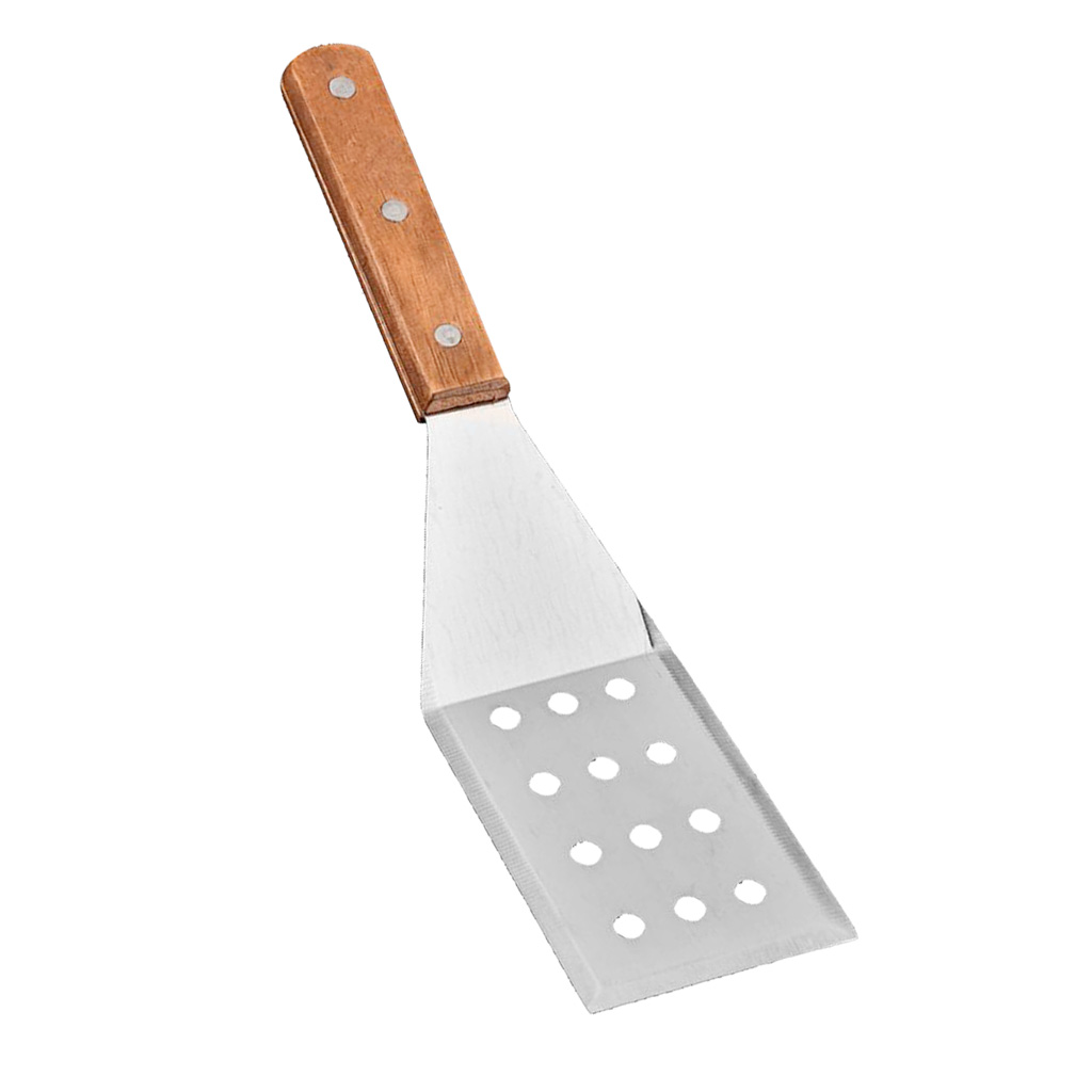 MagiDeal BBQ Grill Spatula Chopper Scraper Perforated Turner Griddle Teppan