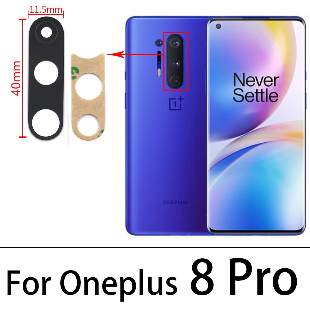 Glass Lens With Glue Sticker For Oneplus 5 5T 6 6T 7 7T 8 8T Pro Nord 9 Pro Nord 100 Camera Glass Lens With Repair Parts