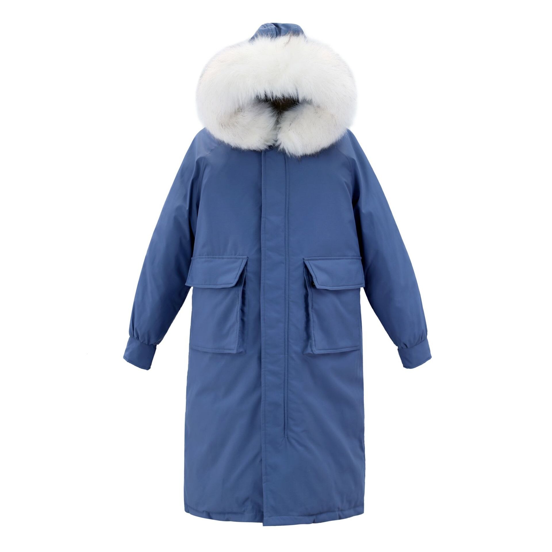 Chic päls kappa luva vinterdunkappa varm jacka lång dam bomull vadderad parkas kran broderad kvinnlig jacka