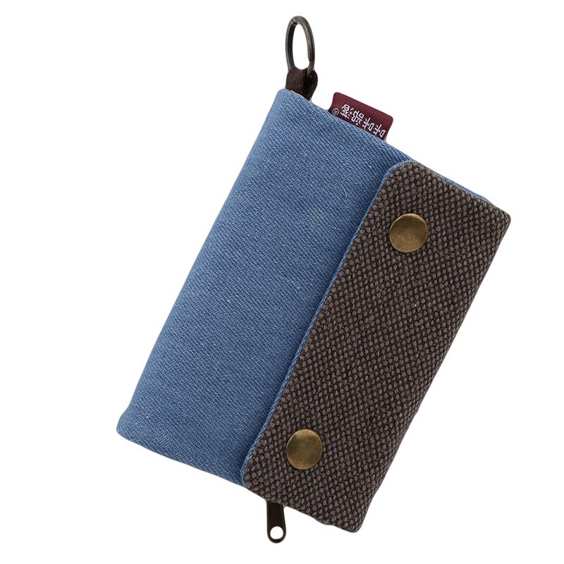 Denim Jeans Canvas Wallets Women Men Bag Best For Boyfriend Short Zipper Coin Bag Purses: style 3