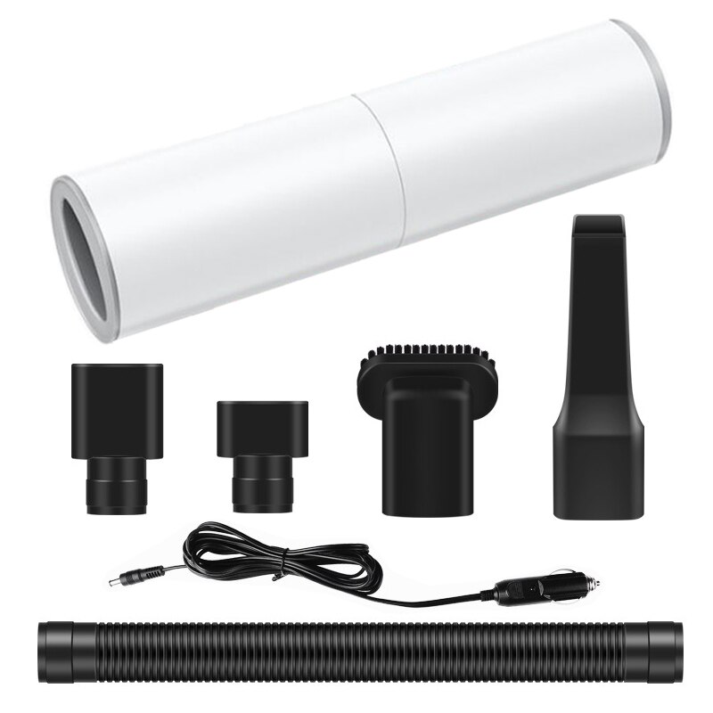 Powerful Suction Vacuum Cleaner For The Car Portable Handheld Wet Dry Mini Vacuum Cleaner Auto Interior Cleaning 12V 120W 7000pa: White