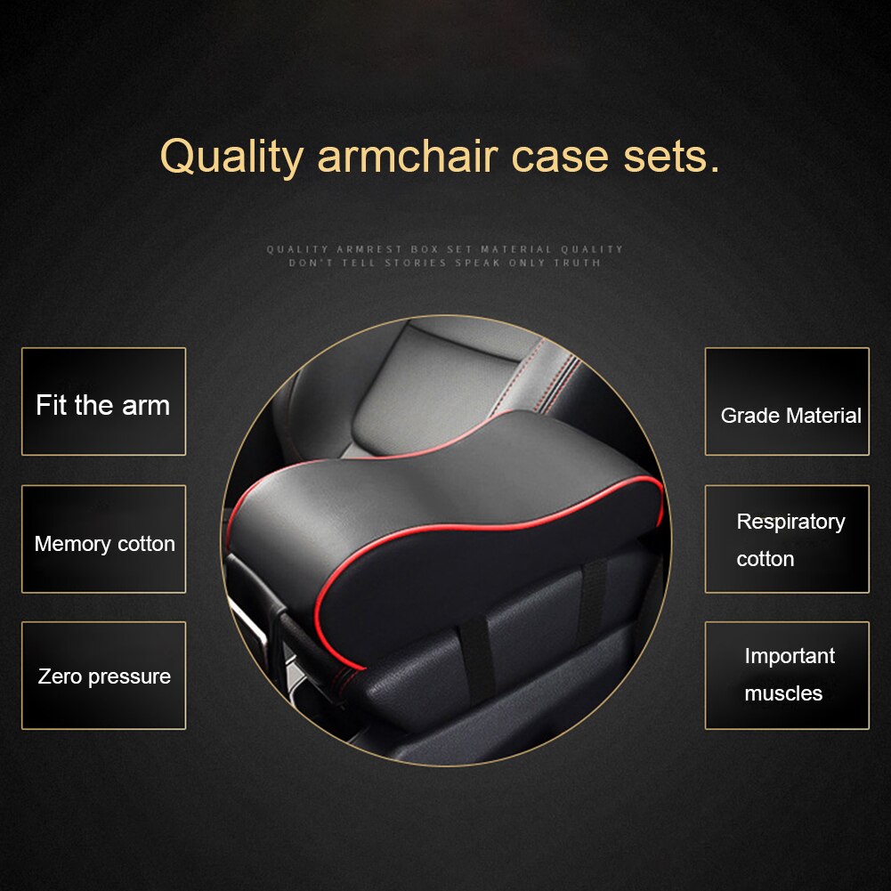 Lederen Auto Centrale Armsteun Center Console Styling Armsteun Comfortabele Arm Rest Seat Beschermende Pad Mat Kussen Kussensloop