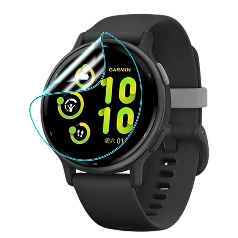 Película protectora completa transparente suave para reloj deportivo Garmin Vivoactive 5, protectores de pantalla de película de hidrogel para Garmin Vivoactive 5: L