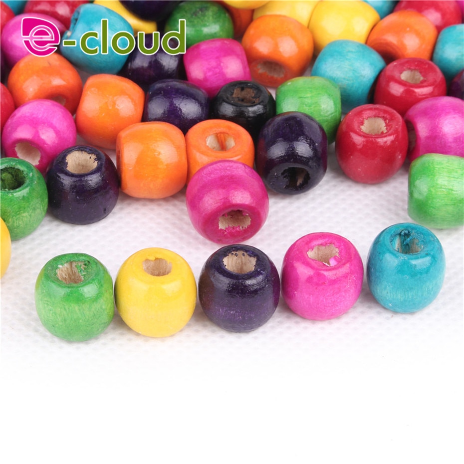 100 Stks 7mm Dreadlock Kraal Houten Haar Kralen Vlechten Grote Gat Dreadlock Kraal Ring Buizen Voor Vlechten Haarverlenging accessoires