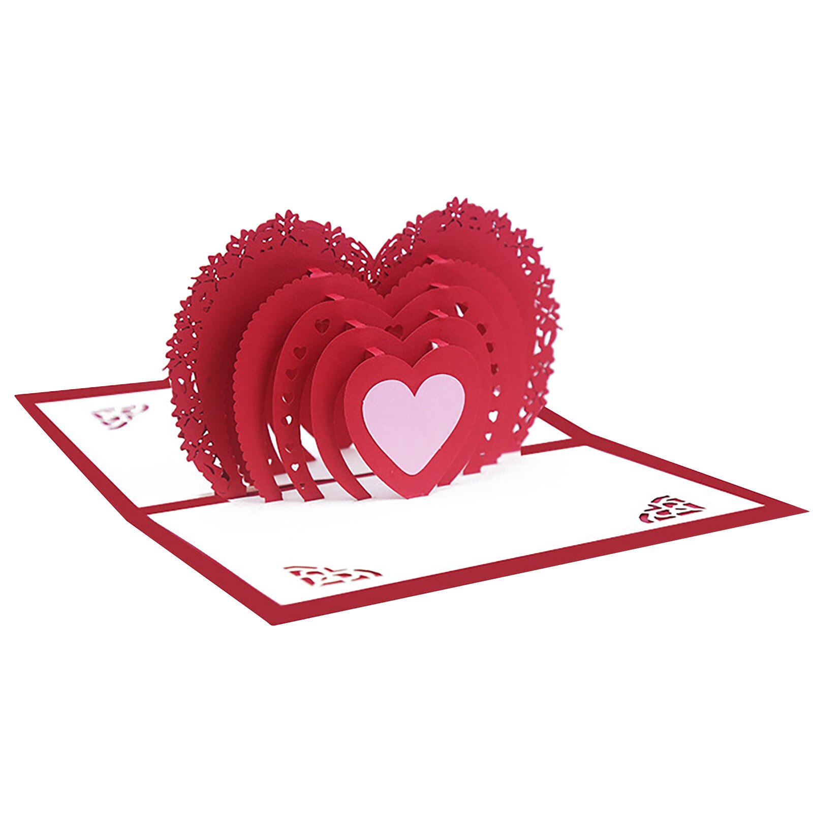 3D Stereo Greeting Card Wedding Invitation Card Valentine's Day Heart Shape Card Dec 1st