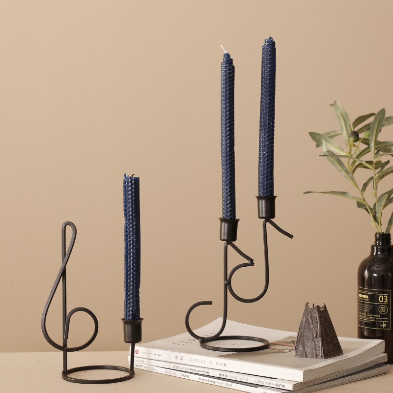 Lyx järn konst musik noter musik doft ljusstake ornament romantisk bröllop levande ljus middag modern