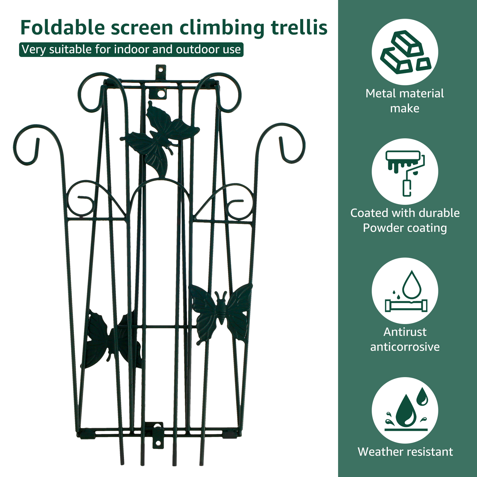 Metalen Tuin Trellis Opvouwbare Plant Ondersteuning Staak Stand Roestbestendig Ijzerdraad Scherm Plant Klimmen Trellis voor Groenten