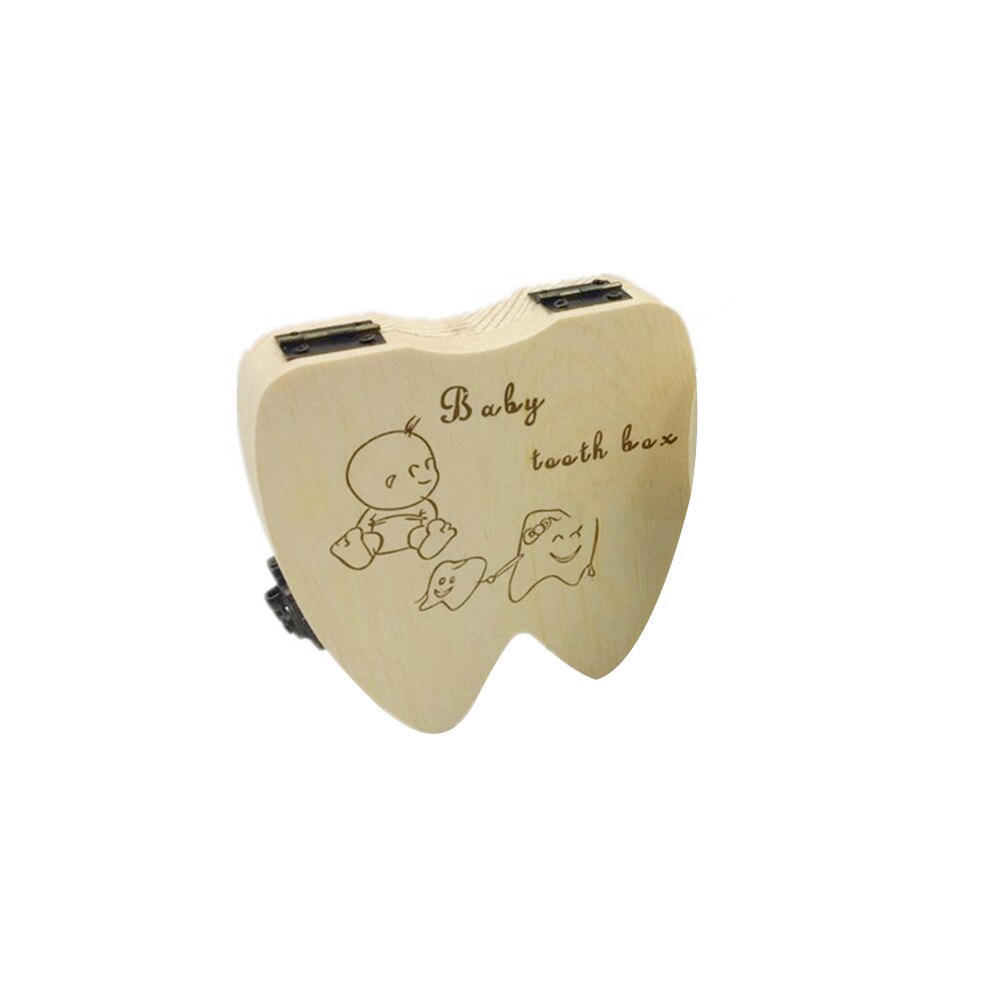 Baby Teeth Keepsake Box Tooth Holder Wooden Tooth Collection Organizer Storage for Kids Boys Girls Memory: Default Title