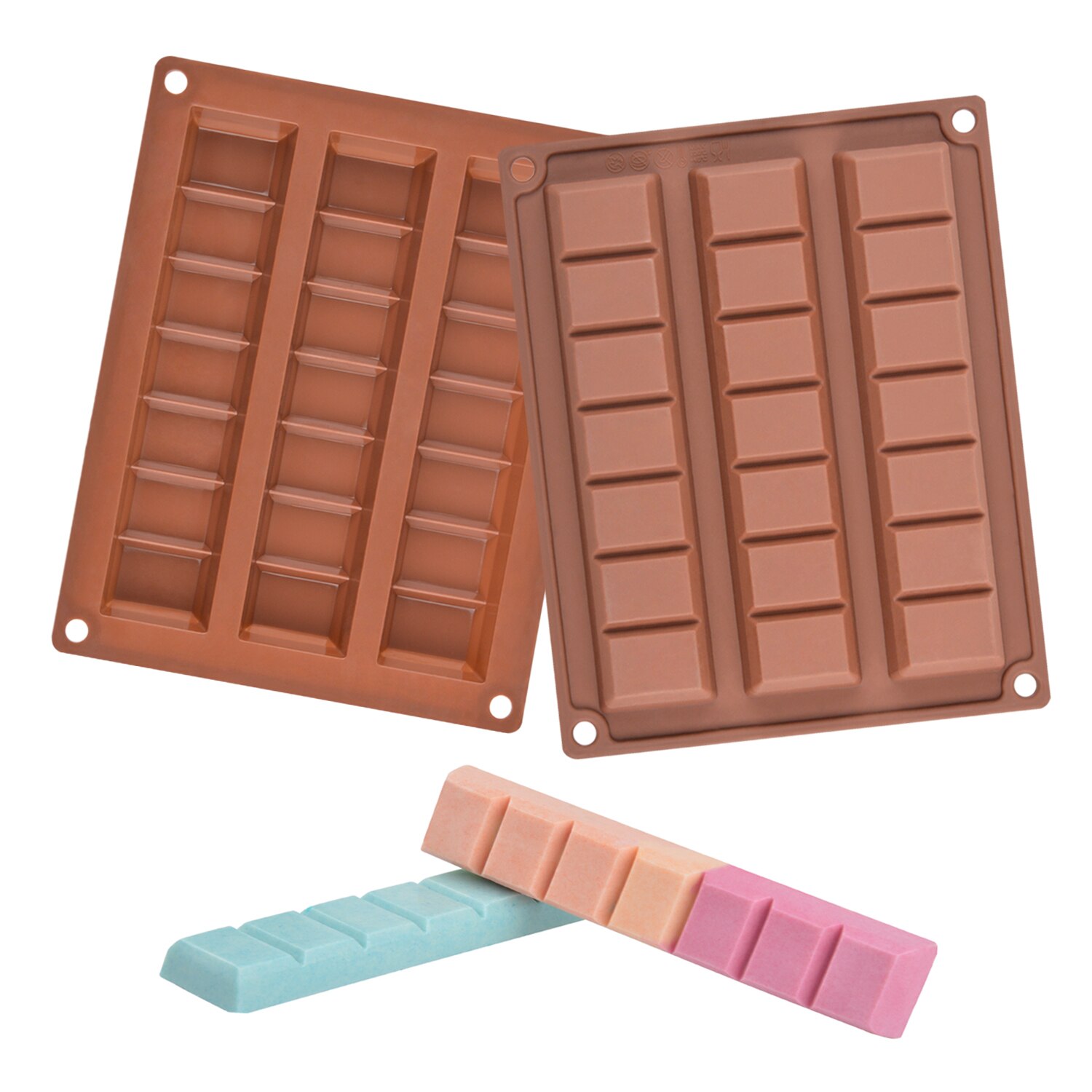 Silikolove chokoladeforme silikone bolcheforme chokolade bolsjer forme silikone chokolade stang silikone støbeforme til vokssmeltninger