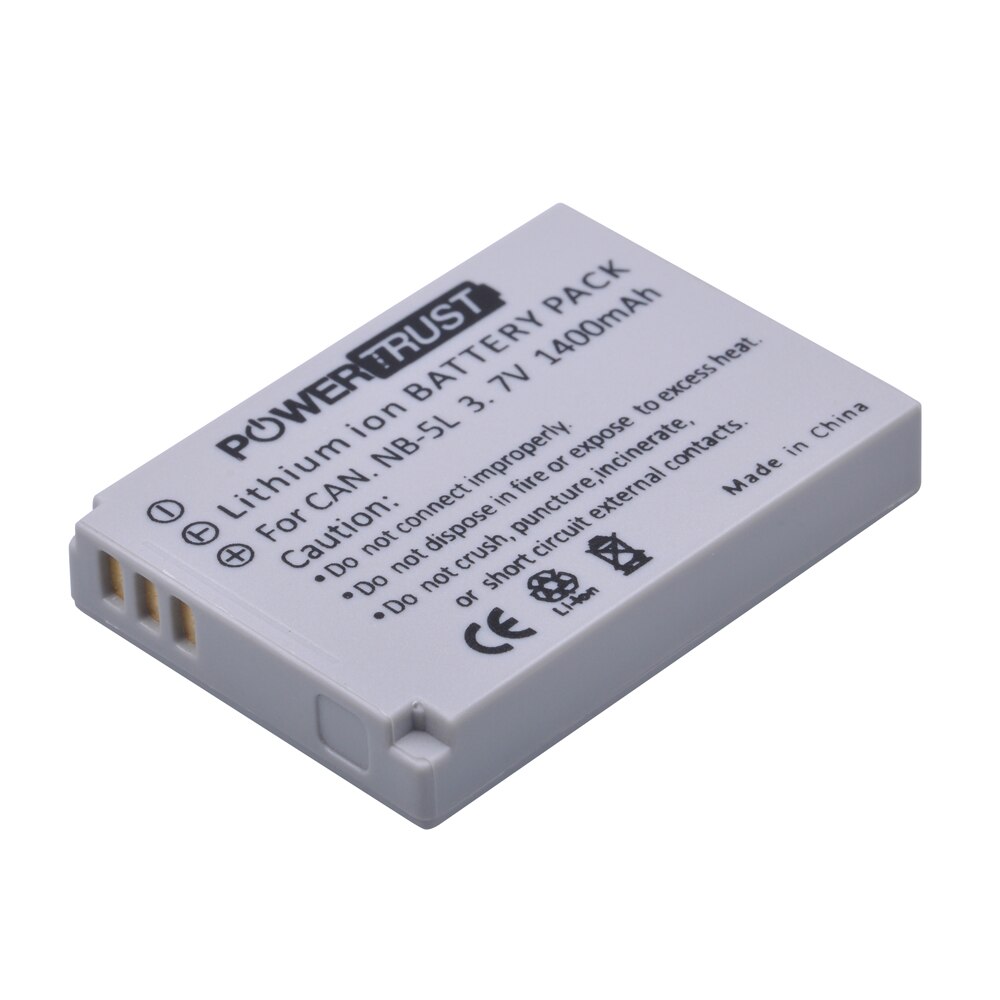 1Pcs NB-5L NB 5L NB5L Camera Battery + LCD USB Charger For Canon S110 SX200 SX210 SX220 SX230 IS HS IXUS 850 870 800 860 990: 1Battery