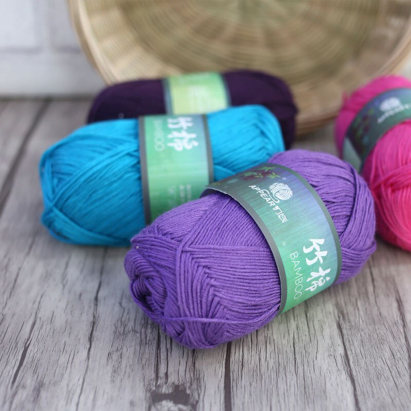 Fil de bambou doux et lisse 500g(50g * 10 pièces) | Fil de coton, fil Modal, fils de bébé Chuxian pour le tricot à la main B,