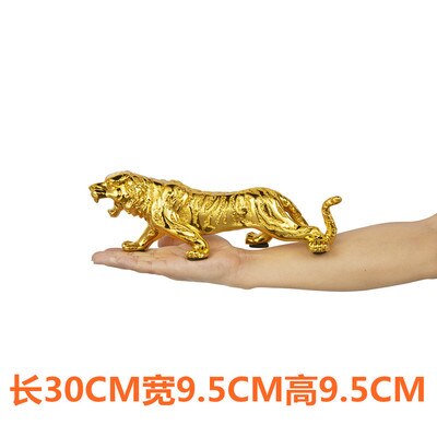 Goud En Zilver Tijger Hars Woondecoratie Woonkamer Decoratie Hoge-end: Gold Tiger 30 CM