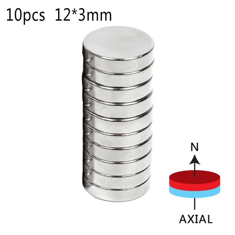 10/20/50 stuks/set 12*3mm Kleine Ronde Neodymium Magneten Disc Sterke Zeldzame Aarde N50 Koelkast magneten