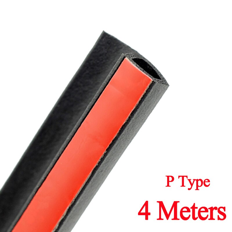 P/B/D Type Afdichting Geluidsisolatie Anti-Kras Rubber Afdichtingen Voor Auto Deur Kofferbak Motor: 4M P Type