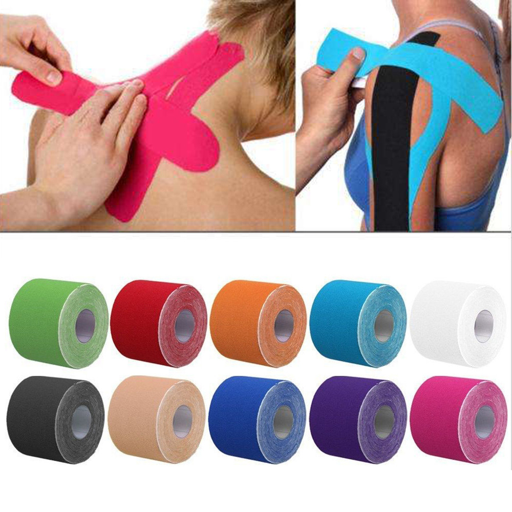 Kinesiologie-Band Kinesio Band Griff Bänder sportlich Erholung elastisch Kneepad Muskelschmerzlinderung Knieschützer Unterstützung Bandage Fitness