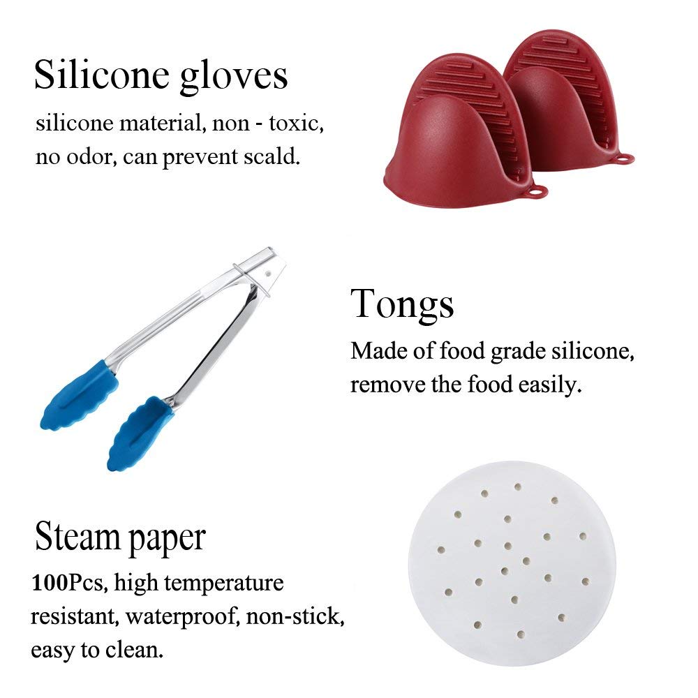 Air Fryer Accessories Set of 10 pcs, Fit all Standard Air Fryer 3.7QT- 5.3QT- 5.8QT, 7 Inch