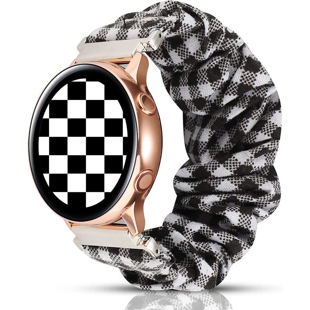 20 22mm scrunchies elastisk klokkerem for samsung galaxy watch 46mm 42mm aktive 2 huawei klokke  gt2 reimer  s3 amazfit bip: Farge 5 / 22mm