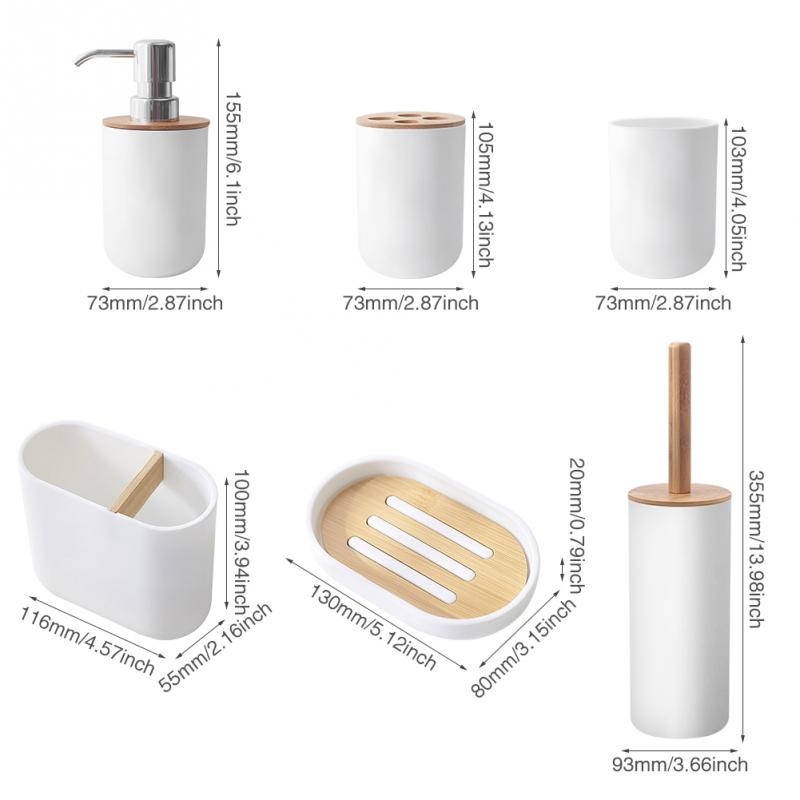 Modern Hotel Soap Dispenser Toothbrush Holder Shower Bathroom Accessories Set #734