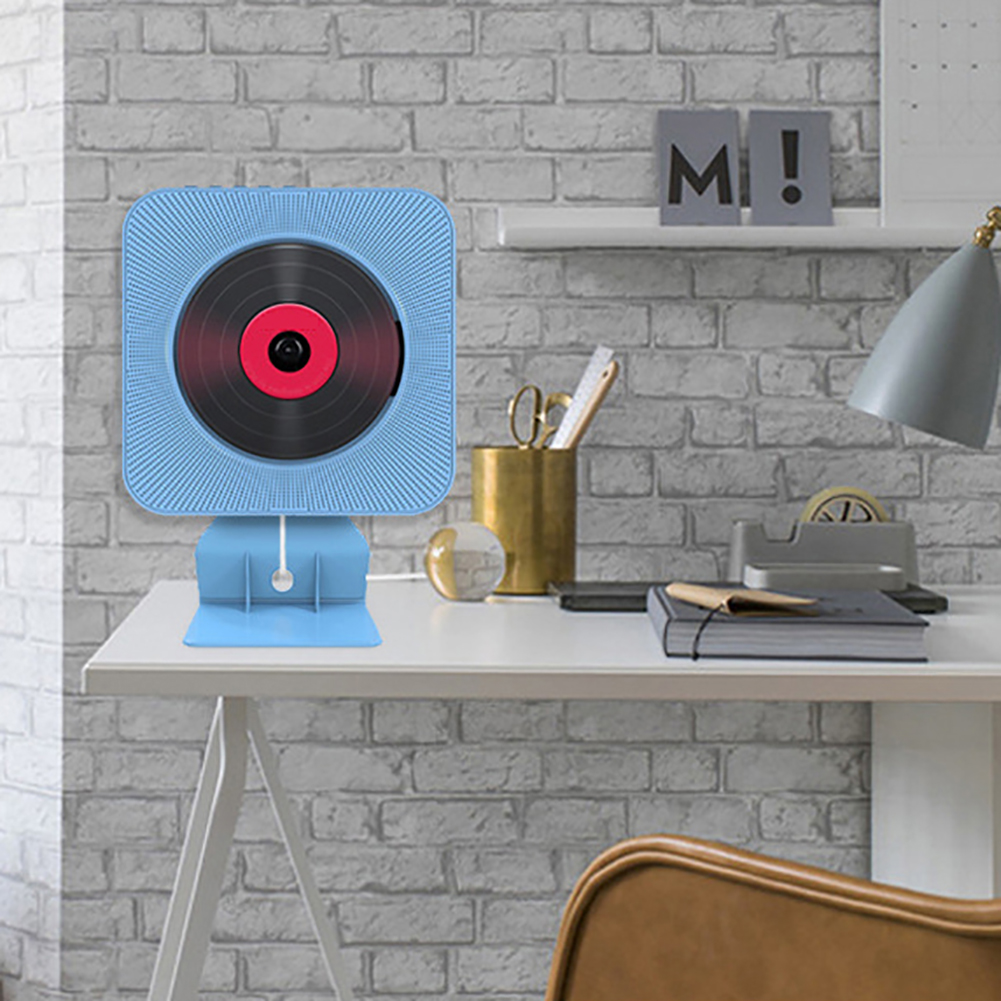 Wall Mounted CD Player Surround Sound FM Radio Bluetooth USB MP3 Disk Music HiFi Player Boombox Pull Switch with Remote Control