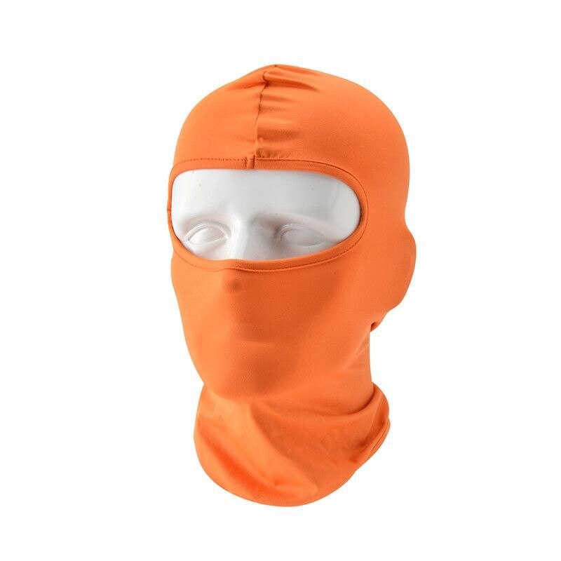 Motorcycle Men's Balaclava Winter Scarves Windproof Breathable Cycling Ski Biker Shield Helmet Woman Full Face Cover Neck Warmer: Orange