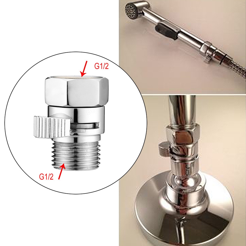 Water Control Valve G1/2inch Brass Junction Water Flow Control Valve Straight-through Shut-off Angle Valve Bath Accessories #734