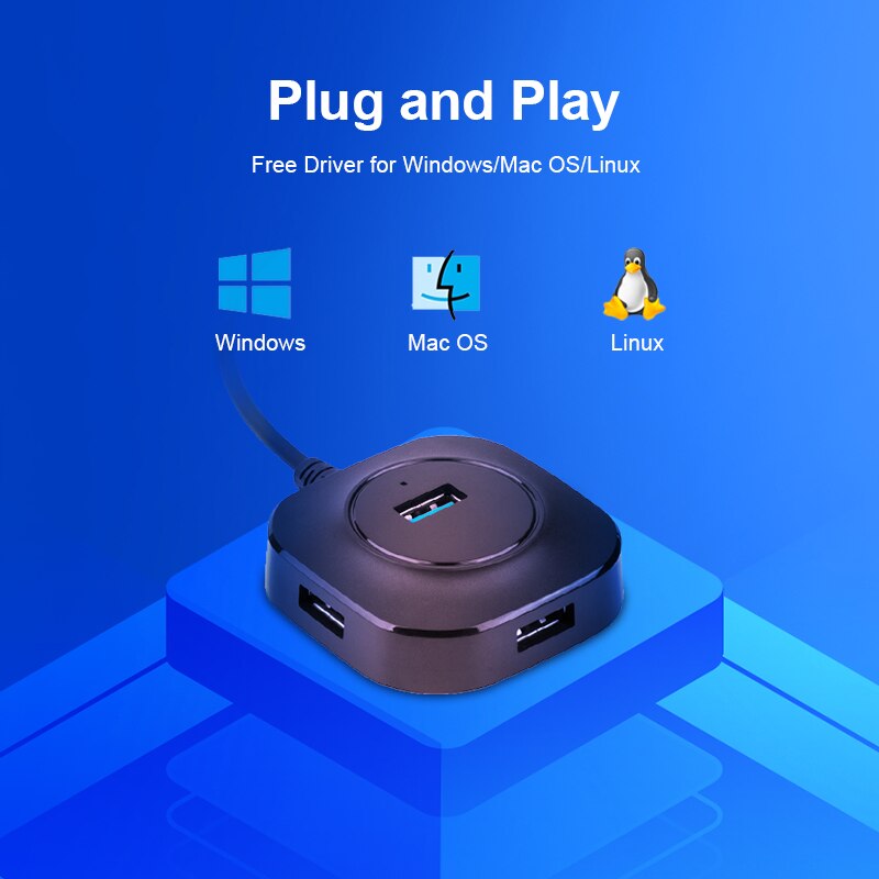 Opselve usb hub usb 3.0 hub splitter flere usb hab 2.0 multi hub expander 4 port hub til pc laptop usb 3.0 usb hub adapter