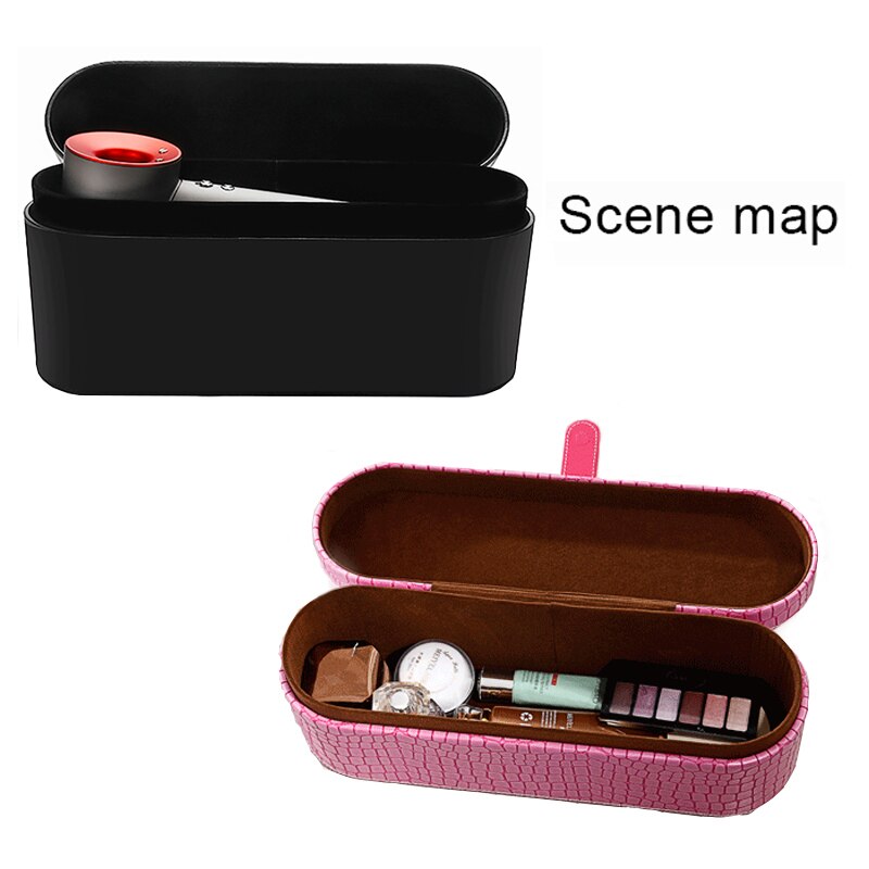 Hair Dryer Case Storage PU Cover Organizer Box for Dyson Supersonic Texture Grid Hair Dryer Storage Box