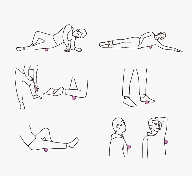 Myopascial bola massagem fitness exercício tpe aliviar a dor terapia yoga ginásio esporte músculo fisioterapia massageador anti stress bola