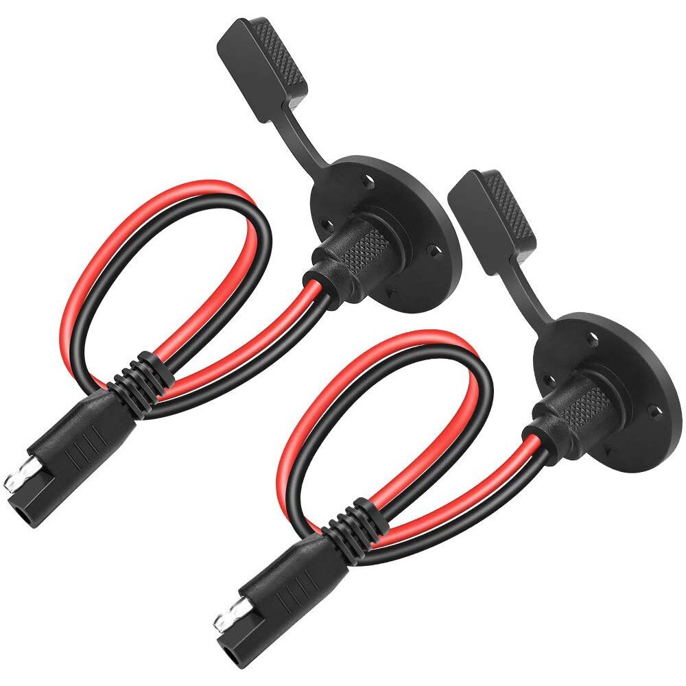 Sae tomada sidewall, conector universal para painel solar, sae à prova de intempéries, conexão rápida, conector ajustável 12awg 30cm: 2 Pack