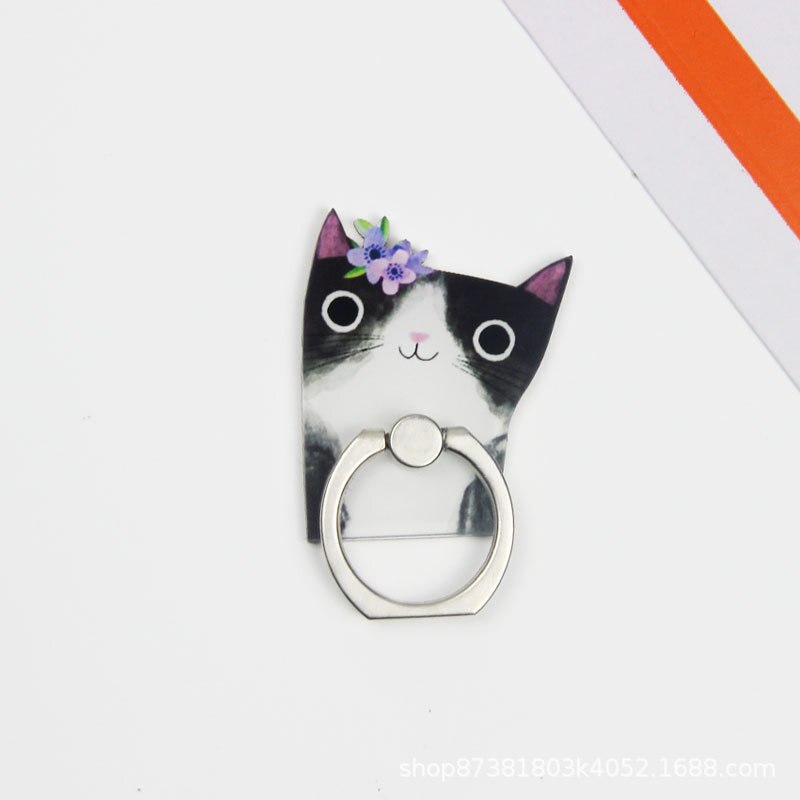360 degrés dessin animé chat doigt anneau Smartphone support support de téléphone Mobile support pour iPhone Huawei tous téléphone: 7