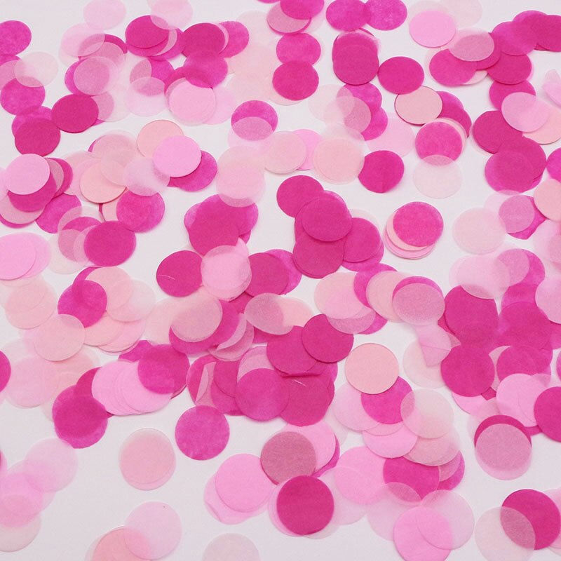 15 g/paczka okrągłe papierowe konfetti mieszane kolor koła kropki tkanki na jasne balony wydarzenie Baby Shower ślubne dekoracje na przyjęcie urodzinowe: Mixed pinks