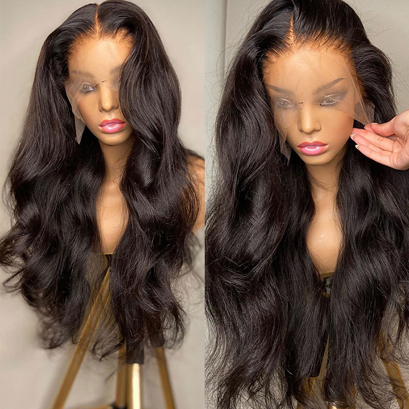 Black Loose Wave Synthetic Lace Front Wigs For Women Synthetic Wigs Lace Frontal Wig High Density Daily Wigs Party Wig