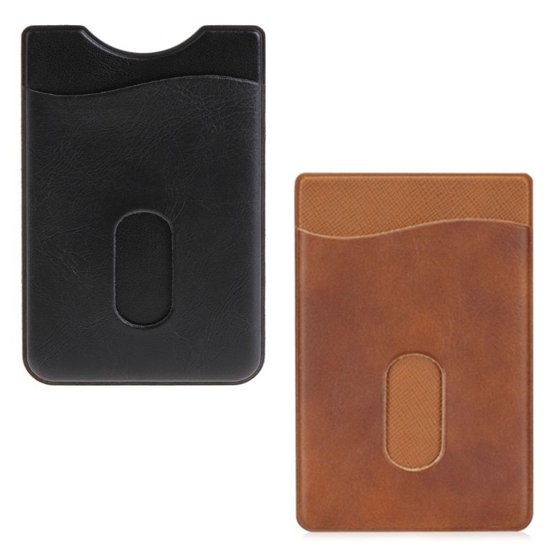 Supporto di Carta di cuoio Adesivo 3M Adesivi ID Carta di Credito Del Telefono Mobile Tasca Posteriore Adesivi Cassa Del Raccoglitore Del Sacchetto Del Sacchetto