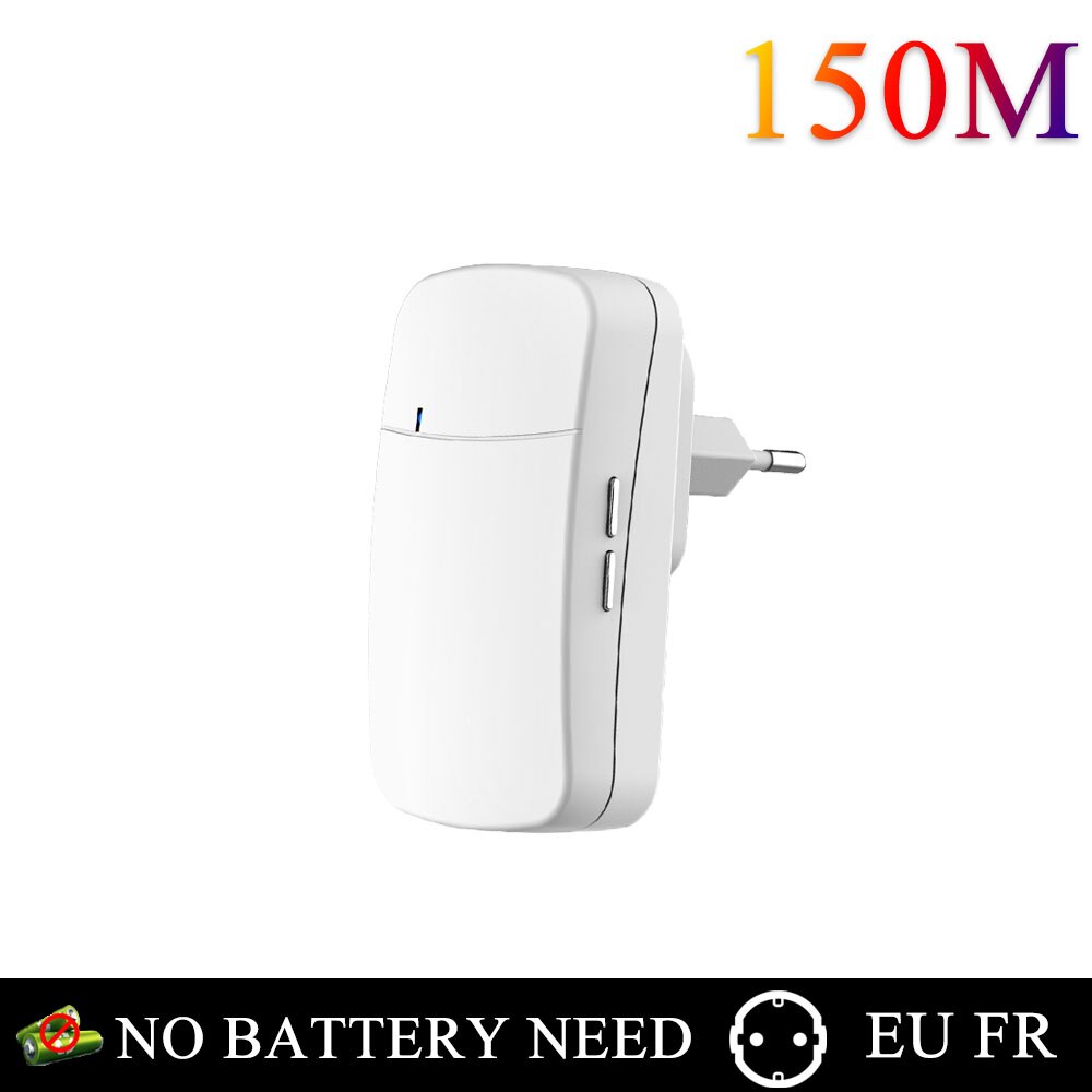 Campanello senza fili esterno 220V campanello ad anello cinetico intelligente imposta ricevitore 2 in 1 impermeabile autoalimentato nessuna batteria per il controllo domestico: 1R