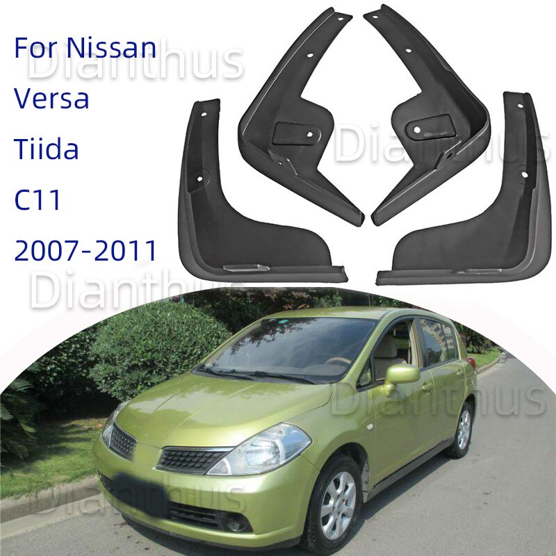 Voor Nissan Versa Tiida C11 2007 Auto Spatbord Anti-Splash Voor Achter Spatbord Accessoires