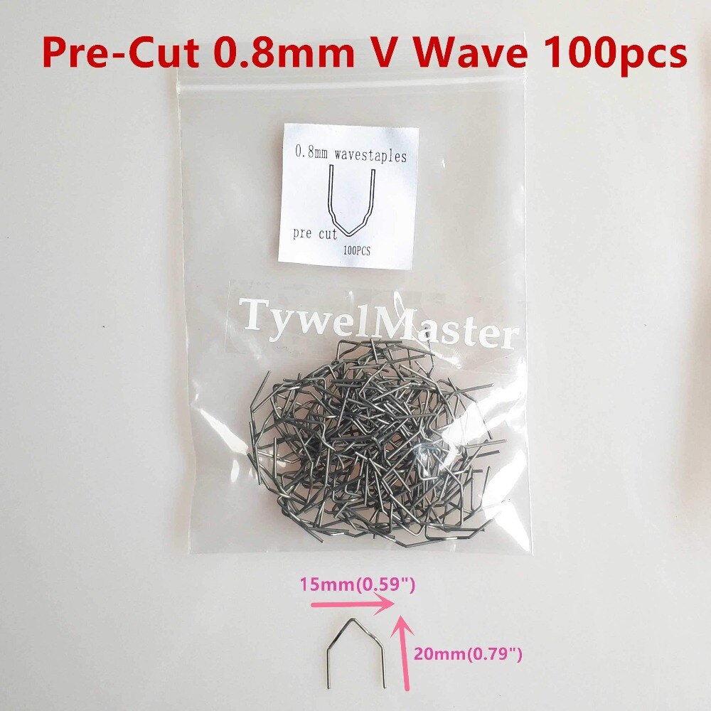 100x0.8mm Corner Wave Thermal Thermo Staples Repair Kit For Stapler Bumper Auto