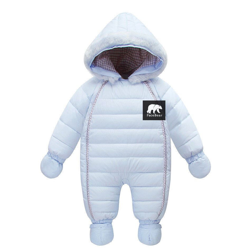 Orangemom Winter Baby Boy Snowsuit 90% Eendendons Baby Sneeuw Jas Waterdicht Dikke Jumpsuit Voor Kinderen Jas 6-24M Baby: blue / 9m