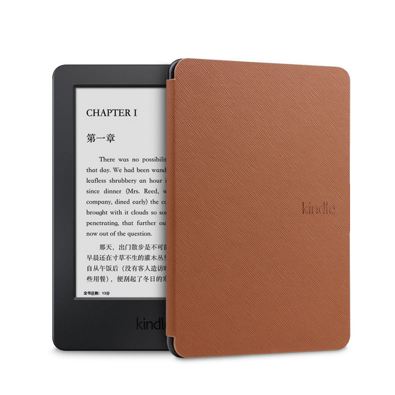 Voor Kindle Voyage PU lederen ebook reader cover voor Kindle Voyage slanke beschermhoes: CAMEL