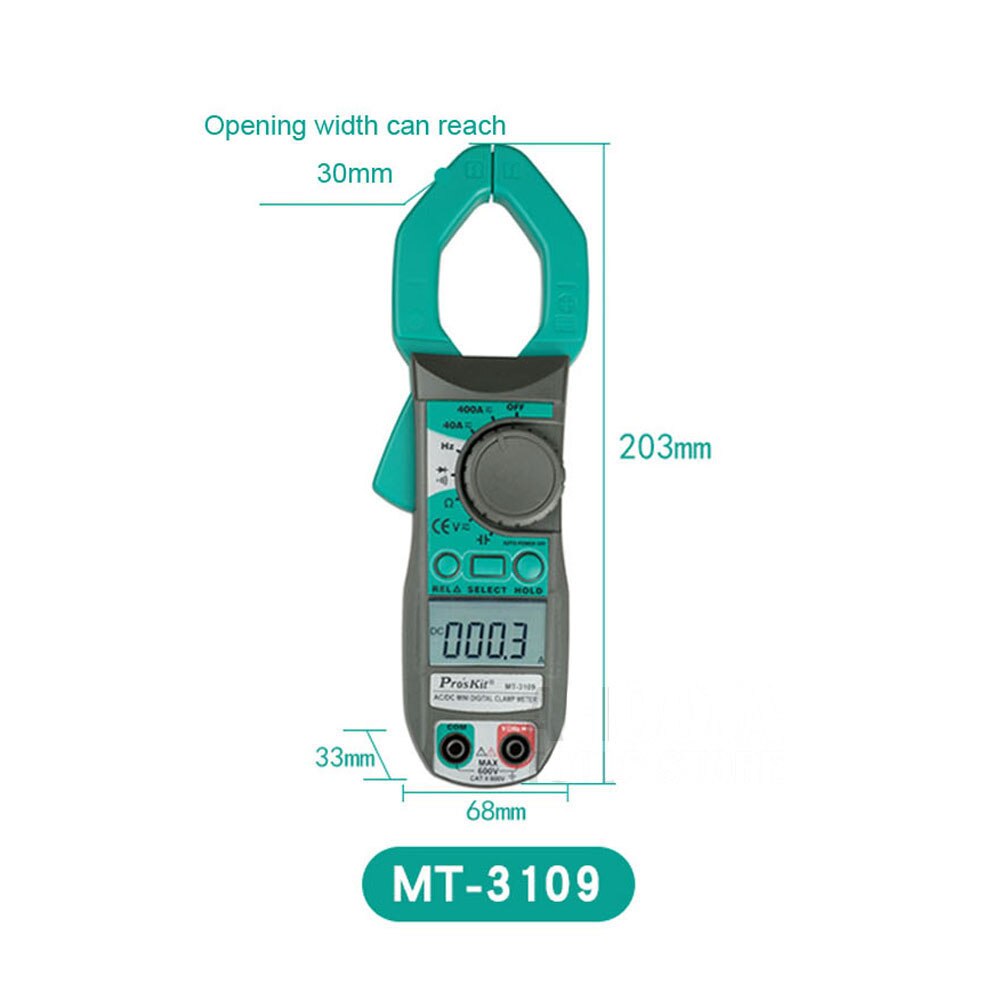 Klem Meter Proskit MT-3109 Ac Dc Stroom Digitale Multimeter Huidige Frequentie Capaciteit Test Meter Elektricien Handgereedschap