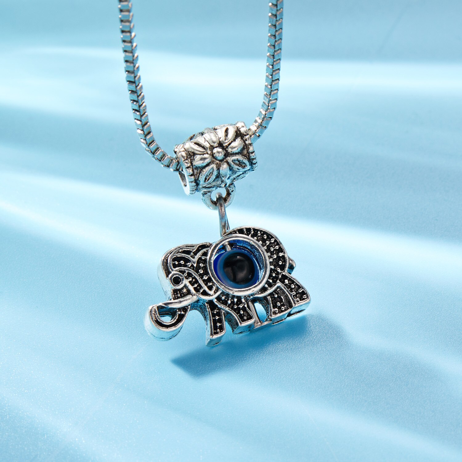 Türkische Bösen Augen Halsketten Für Frauen Vintage Schildkröte Eule Elefant Schmetterling Hamsa Hand Bule Auge Anhänger Halsketten Party: Style 4