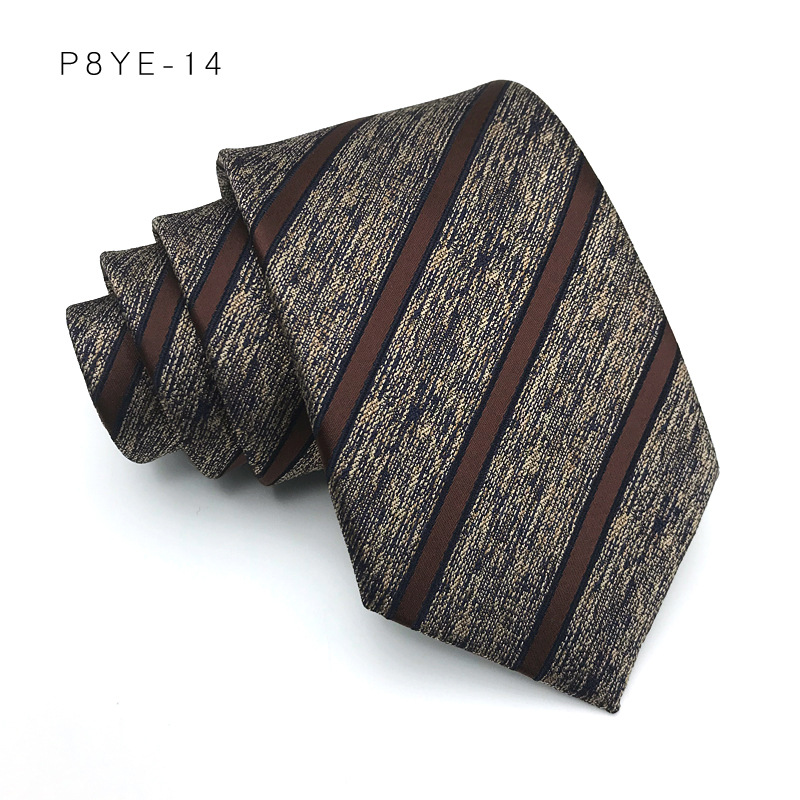 Corbata de lujo de 8CM para hombre, corbatas a rayas para hombre, novio, padrino de boda, corbata tejida de Jacquard, accesorios formales para de negocios: Lavanda