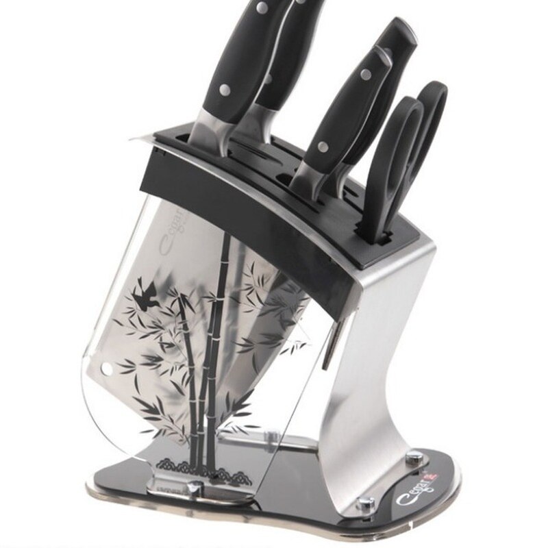 Universal Keuken Accessoires Roestvrijstalen Mes Opbergrek Multifunctionele Geplaatst Acryl Mes Staan Gereedschaphouder