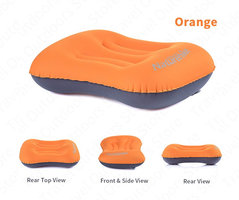 Naturehike Opblaasbare Reiskussen Lucht Kussen Nek Camping Slapen Gear Fast Draagbare Tpu Kantoor Outdoor Wandelen NH17T013-Z: Orange
