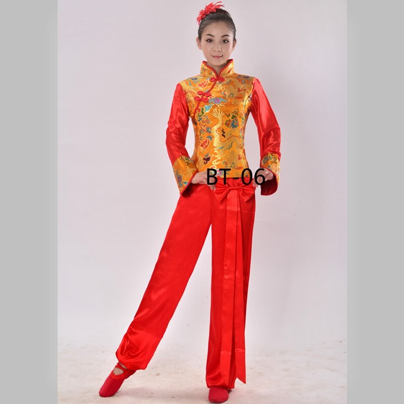 Chinese Volksdans Kostuum Traditionele Chinese Kleding Yangko Drum Kostuum Chinese Volwassen vrouwen Taille Drum Square Dance Wear