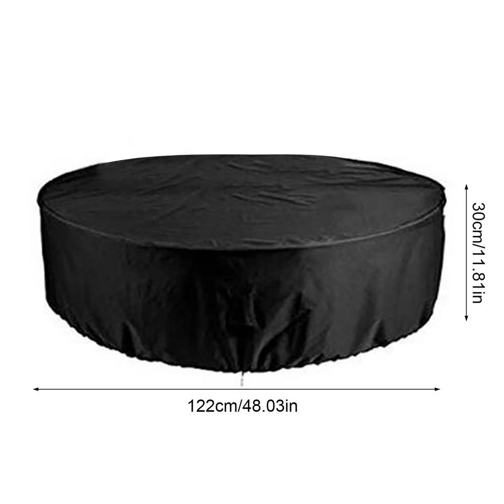122/162cm Round Pool Cover Foldable Waterproof Dustproof Bathtub Cover 210D Oxford Cloth Outdoor Swimming Pool Tub Cover