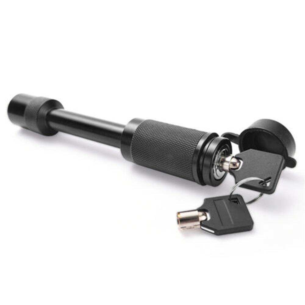 Anhængertræk lås hitch pin hitches modtager låse med nøgler, sort/sølv 2 c4 w 7